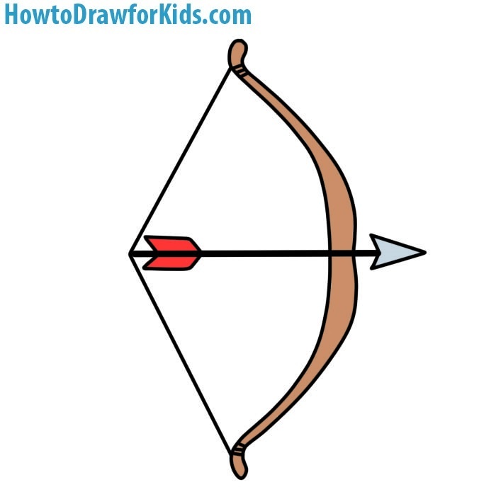 Easy Bow and Arrow Coloring Page