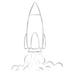 Easy Rocket Coloring Page