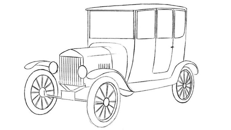 Ford Model T Coloring Page