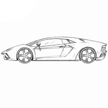 Lamborghini Aventador Coloring Page  Coloringpagez.com