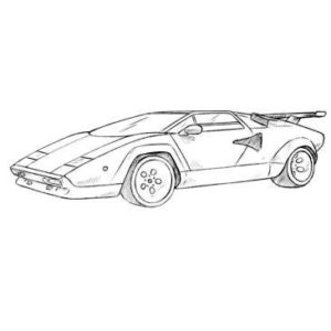 Lamborghini Countach Coloring Page