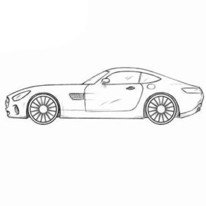 Mercedes-AMG GT Coloring Page