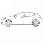 Opel Astra Coloring Page