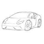 Realistic Sports Car Coloring Page