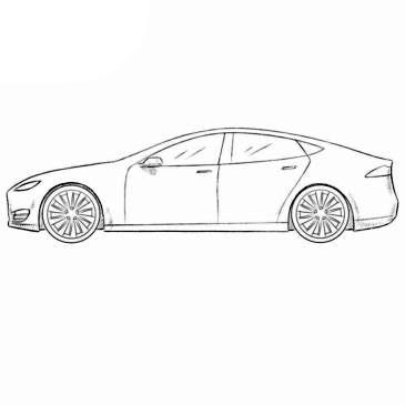 Tesla Model S Coloring Page  Coloringpagez.com