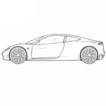 Tesla Roadster Coloring Page