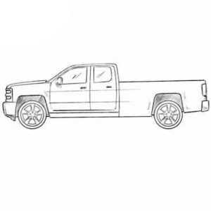 Easy Truck Coloring Page