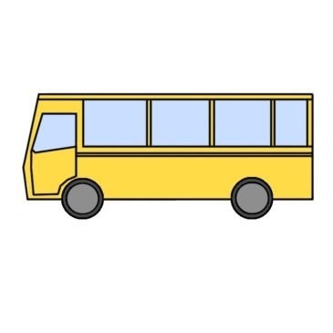 Easy Bus Coloring Page