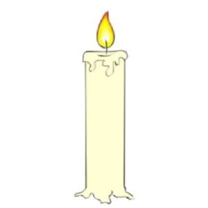 Easy Candle Coloring Page
