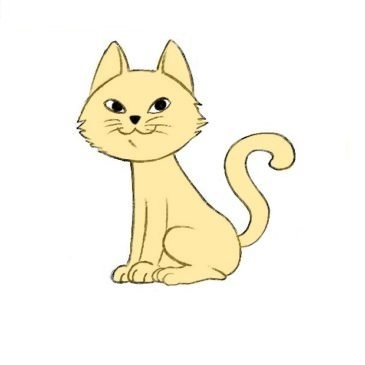 Easy Cat Coloring Page