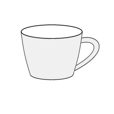 Easy Cup Coloring Page
