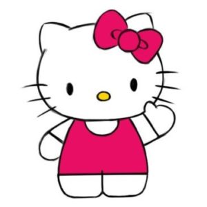 Easy Hello Kitty Coloring Page