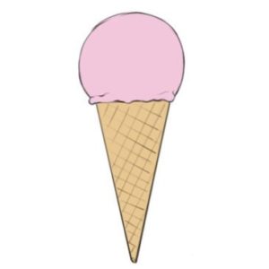 Easy Ice Cream Coloring Page