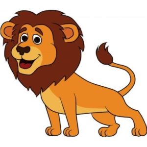 Easy Lion Coloring Page