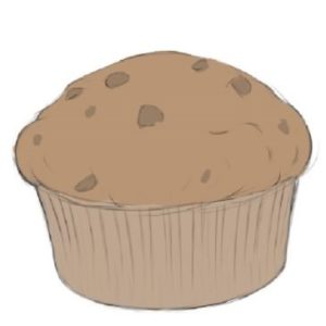 Easy Muffin Coloring Page