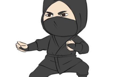 Easy Ninja Coloring Page