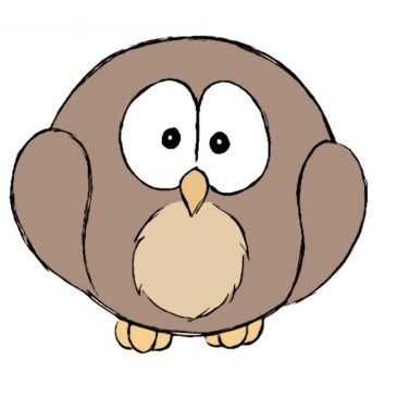 Easy Owl Coloring Page