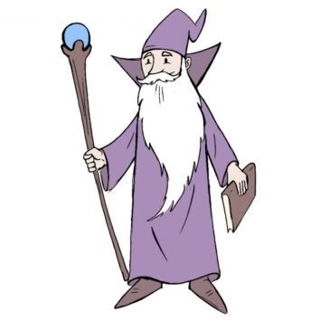 Easy Wizard Coloring Page
