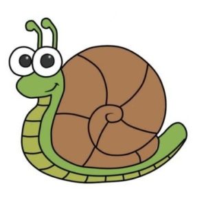 Easy Snail Coloring Page