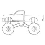 Simple Monster Truck Coloring Page