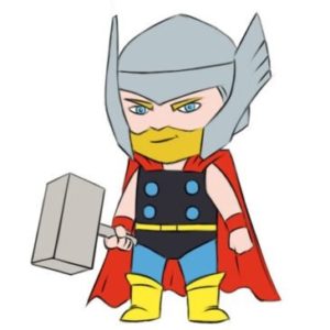 Easy Thor Coloring Page