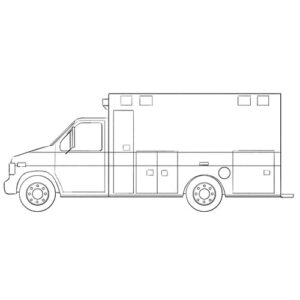 Ambulance Car Coloring Page