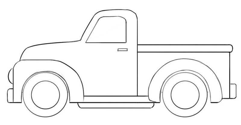Cartoon Truck Coloring Page
