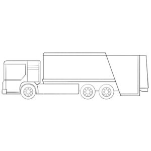 Garbage Truck Coloring Page