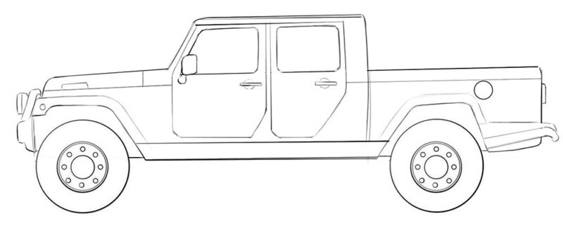 Jeep Truck coloring page