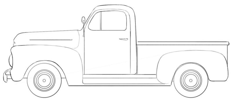 Old Ford Truck coloring page