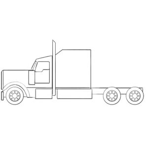 Semi Truck Coloring Page