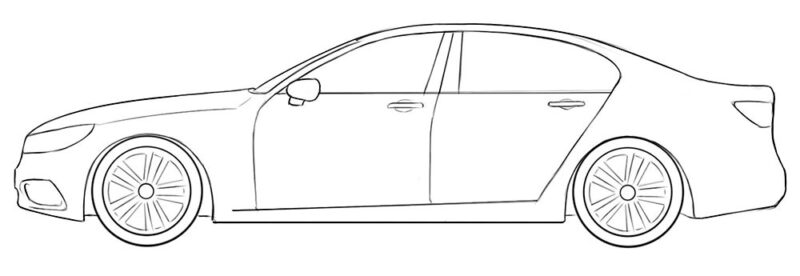 Simple Car coloring page