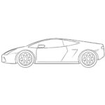 Cartoon Lamborghini Coloring Page