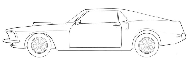 classic car coloring page
