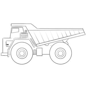Dump Truck Coloring Page