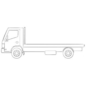 Flatbed Truck Coloring Page