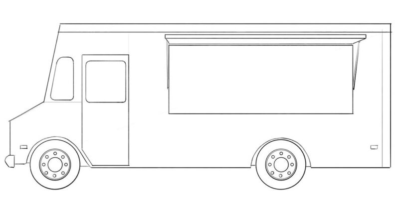food truck coloring page