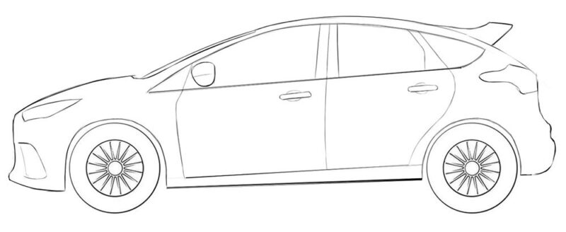 ford focus rs coloring page