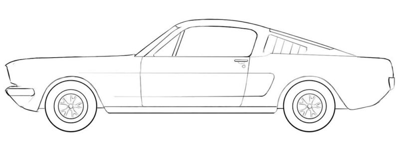 old car coloring page