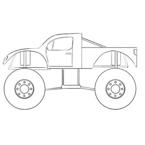 Simple Monster Truck Coloring Pages