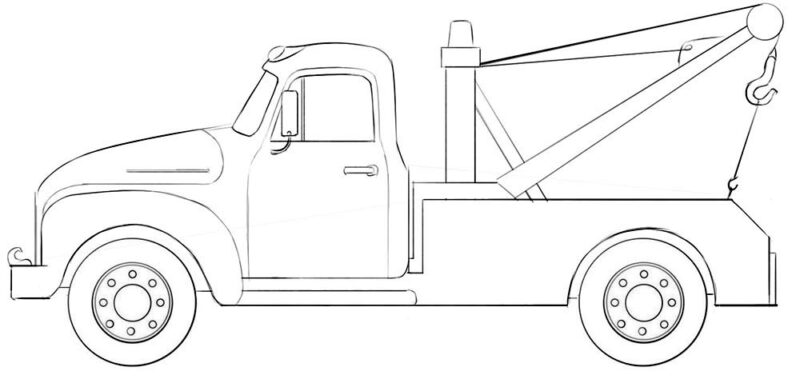 tow truck Coloring Page