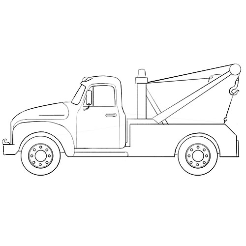 tow truck Coloring Pages
