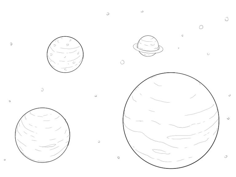 Planets Coloring Page