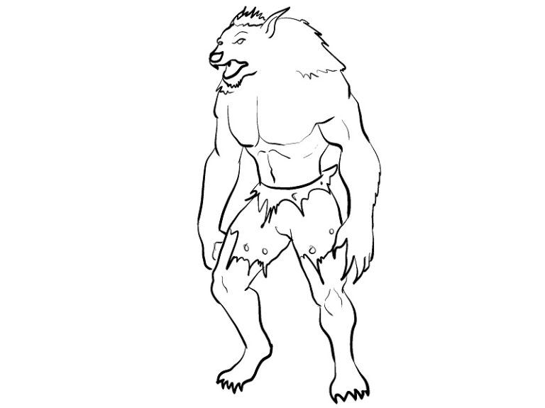 Werewolf Coloring Page